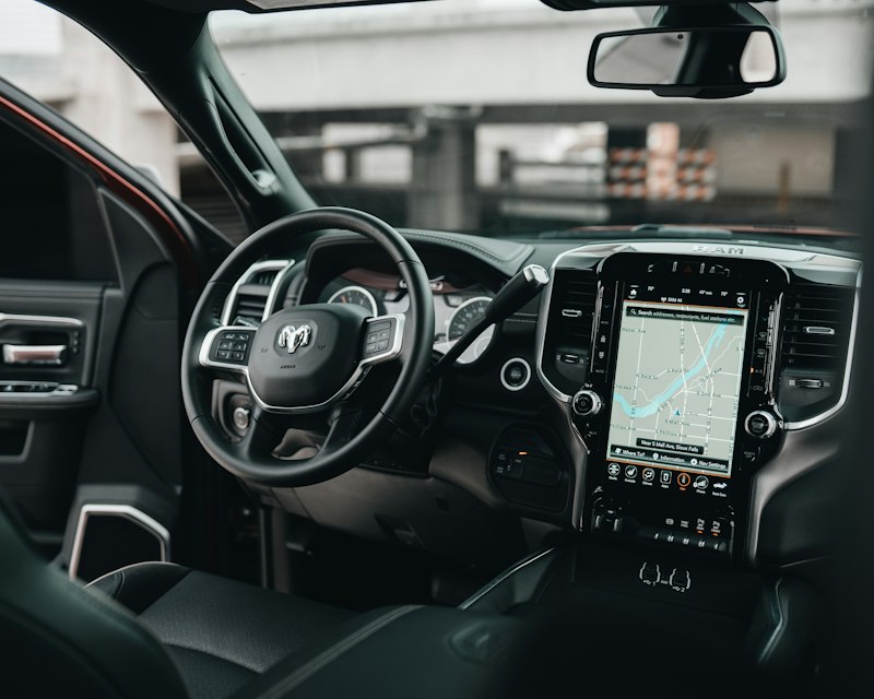 Interior de auto detallado a profundidad