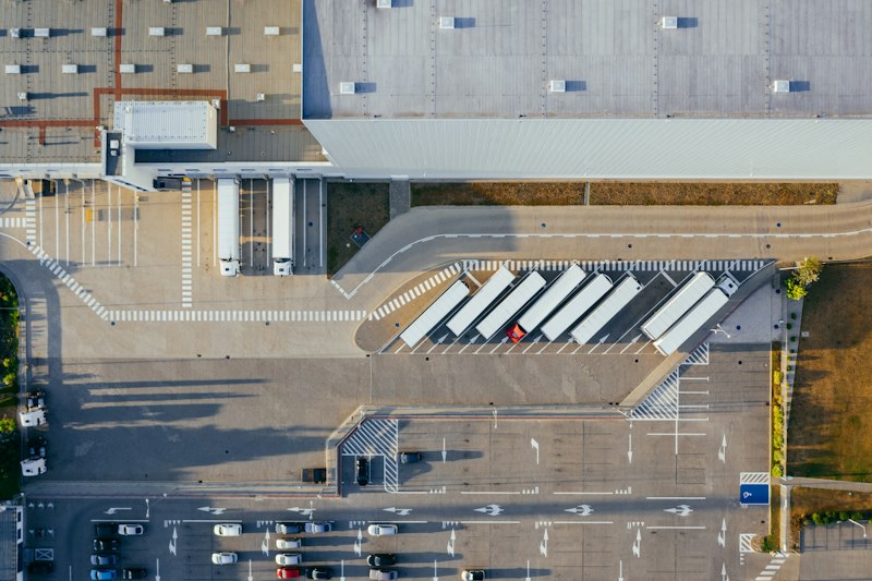 Vista aérea del centro de distribución de la sucursal Monterrey