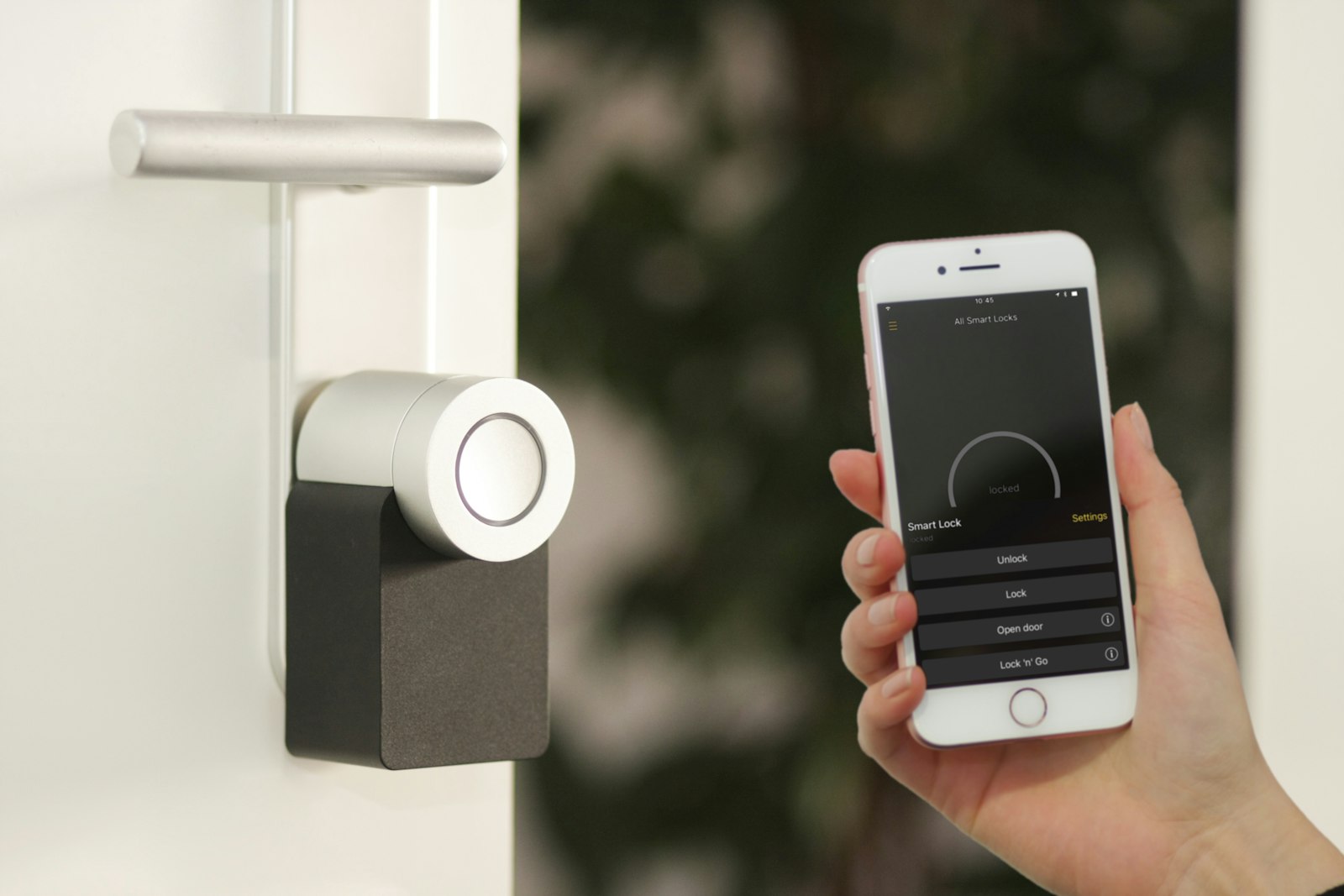 Cerradura inteligente controlada desde smartphone